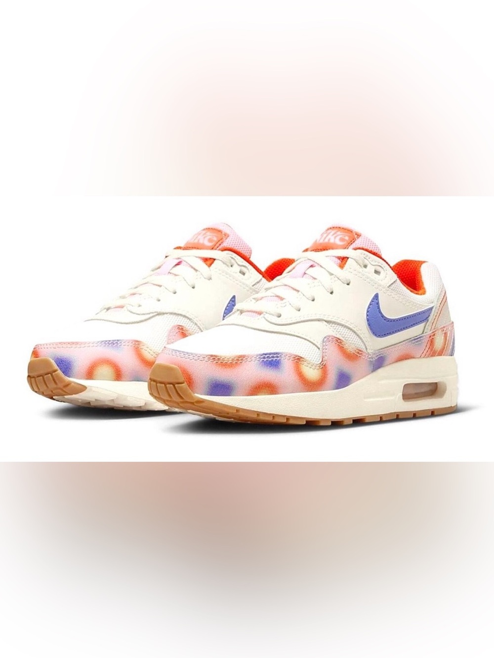 Nike 3Y Big Kid's Nike Air Max 1 Sail/Football Grey-Blue Joy FN7287 -100 New
